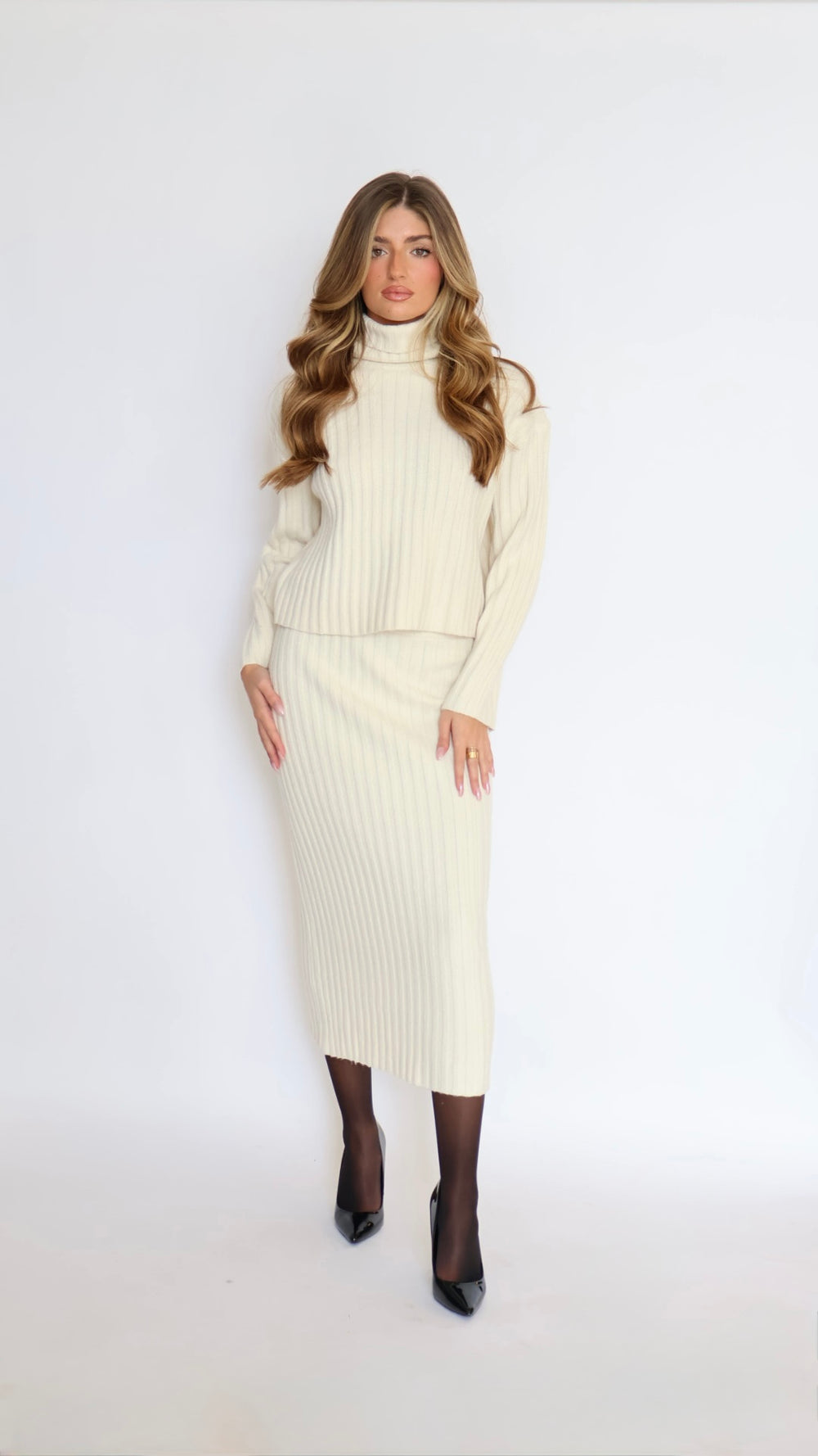 Turtleneck Rib Sweater