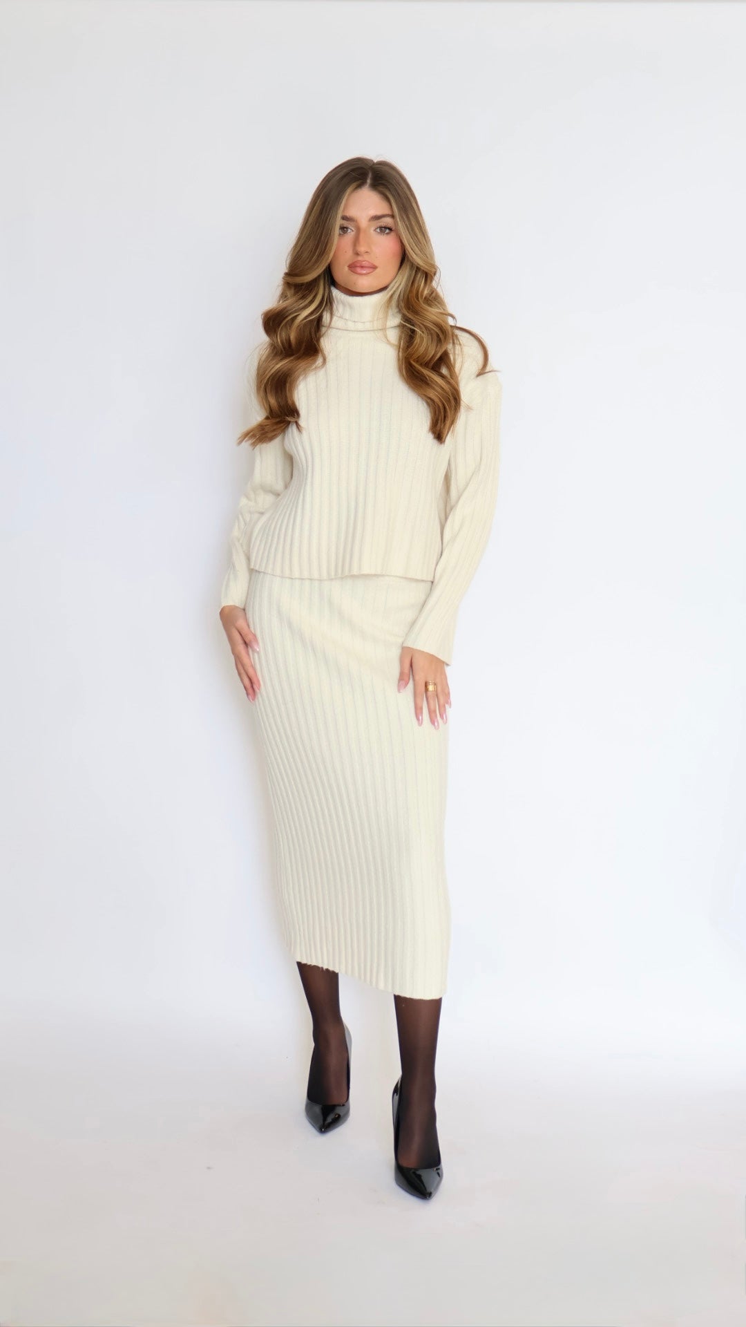 Turtleneck Rib Sweater
