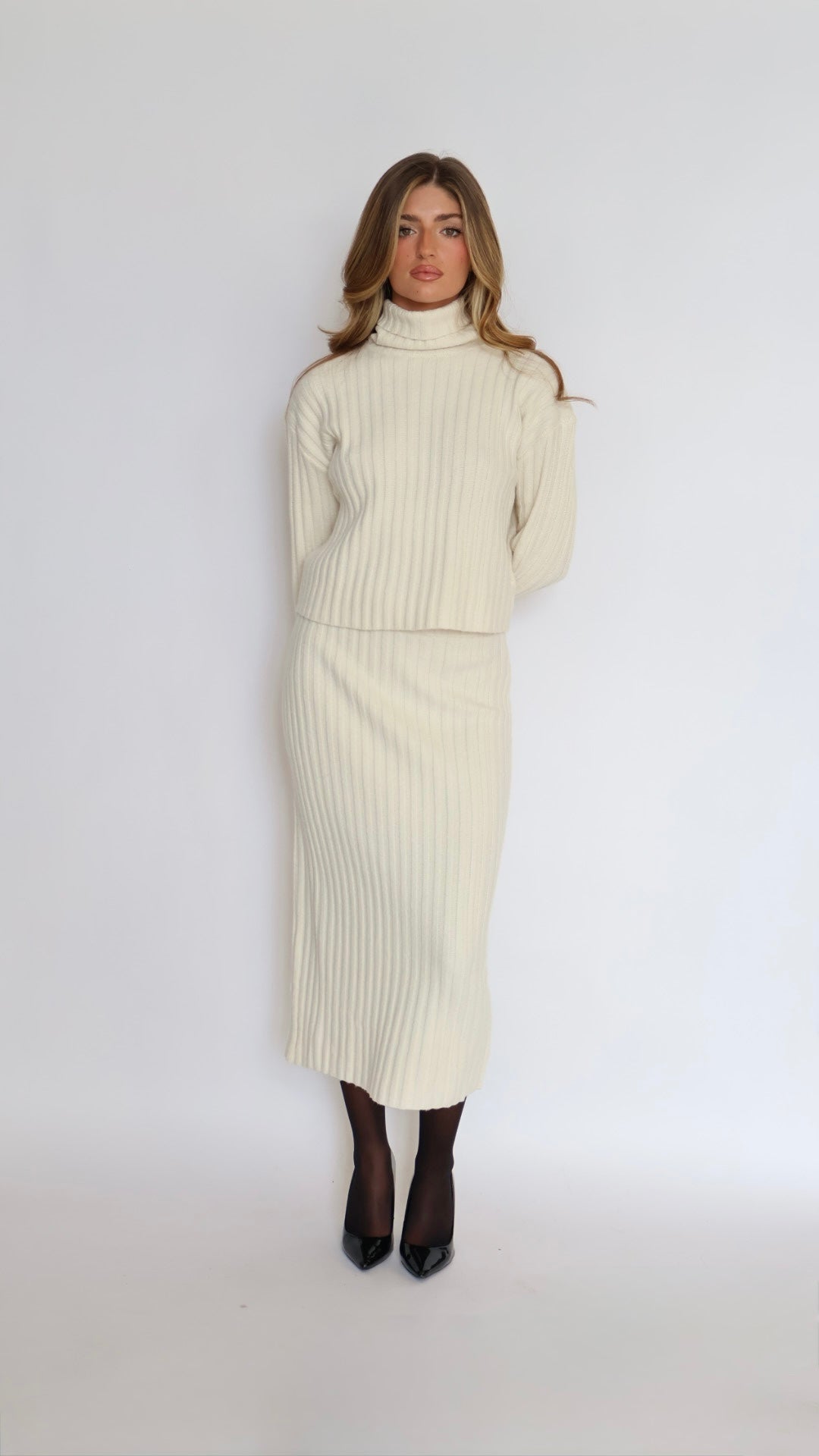 Turtleneck Rib Sweater