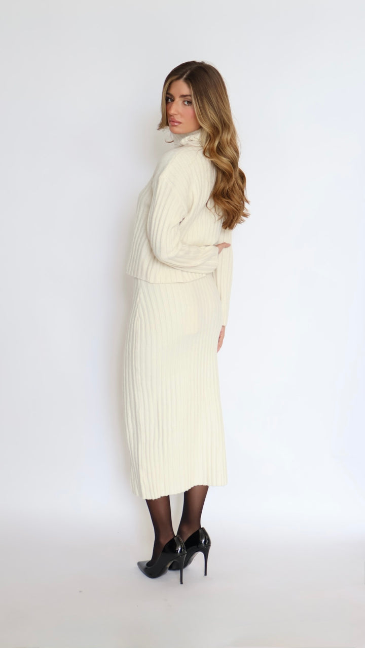 Turtleneck Rib Sweater