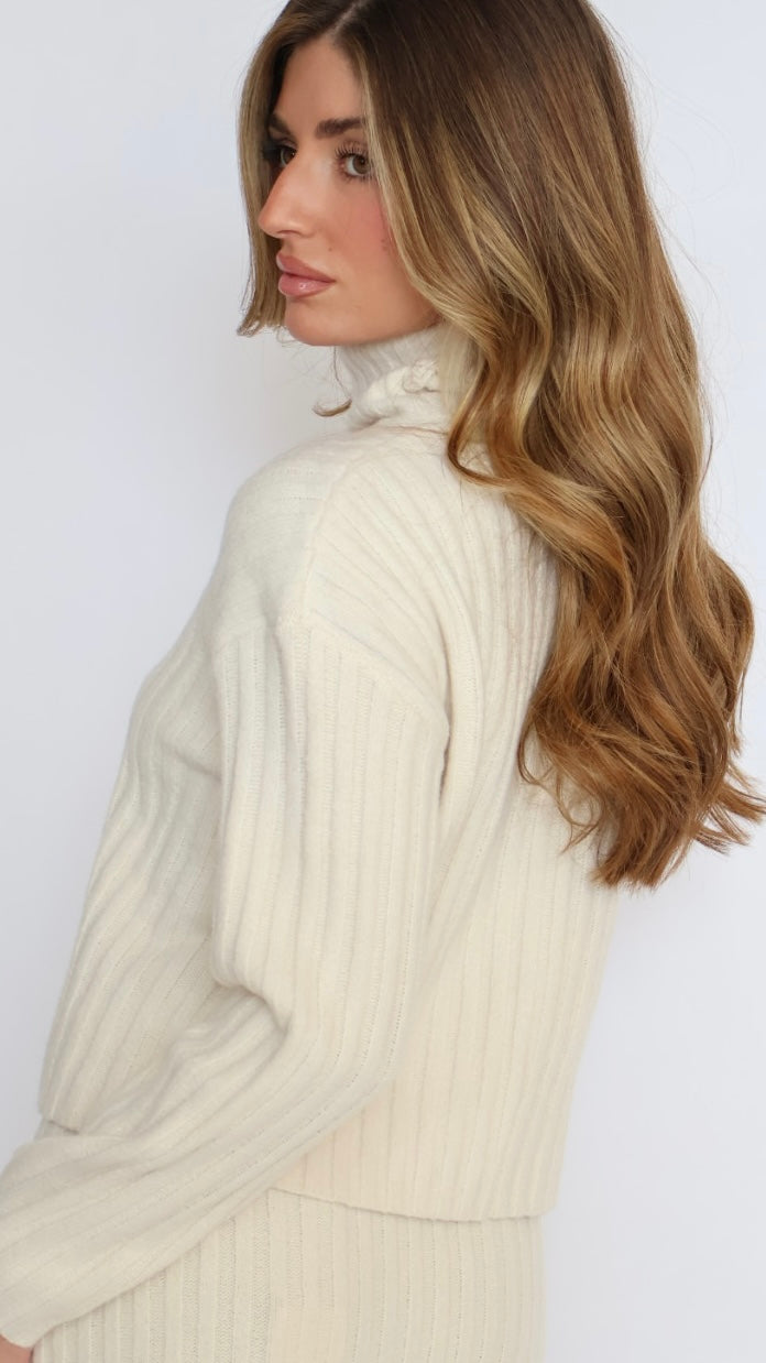 Turtleneck Rib Sweater