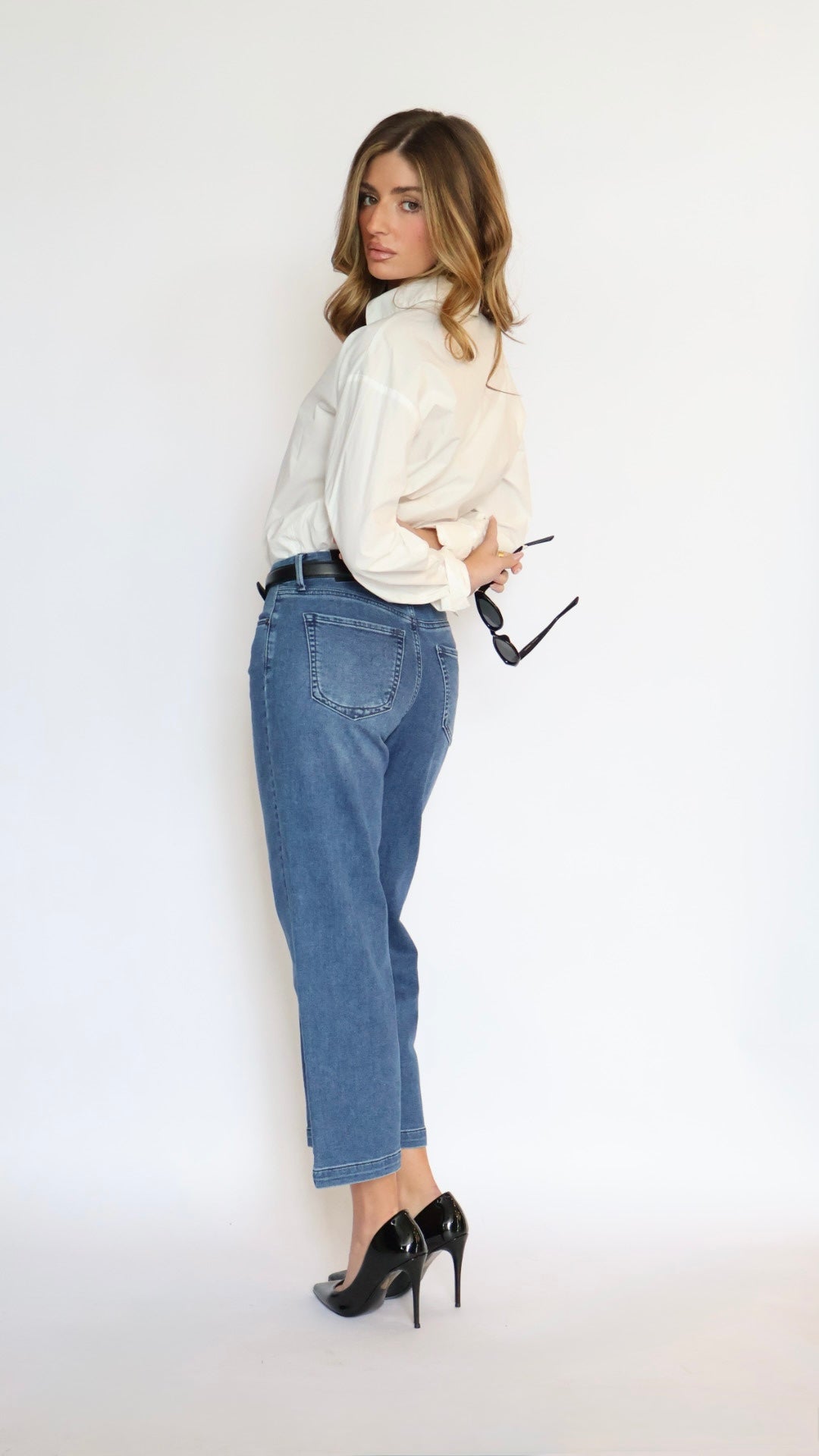 Just Black Denim: Cropped Wide Leg Sweat Pant Jeans