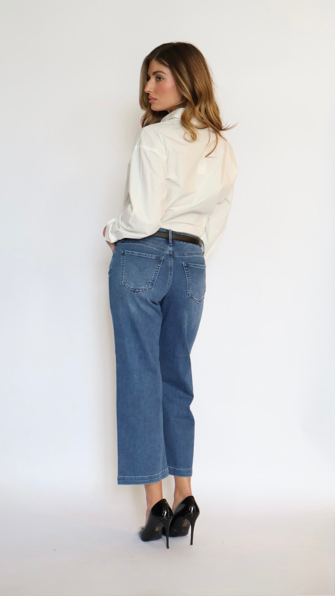 Just Black Denim: Cropped Wide Leg Sweat Pant Jeans