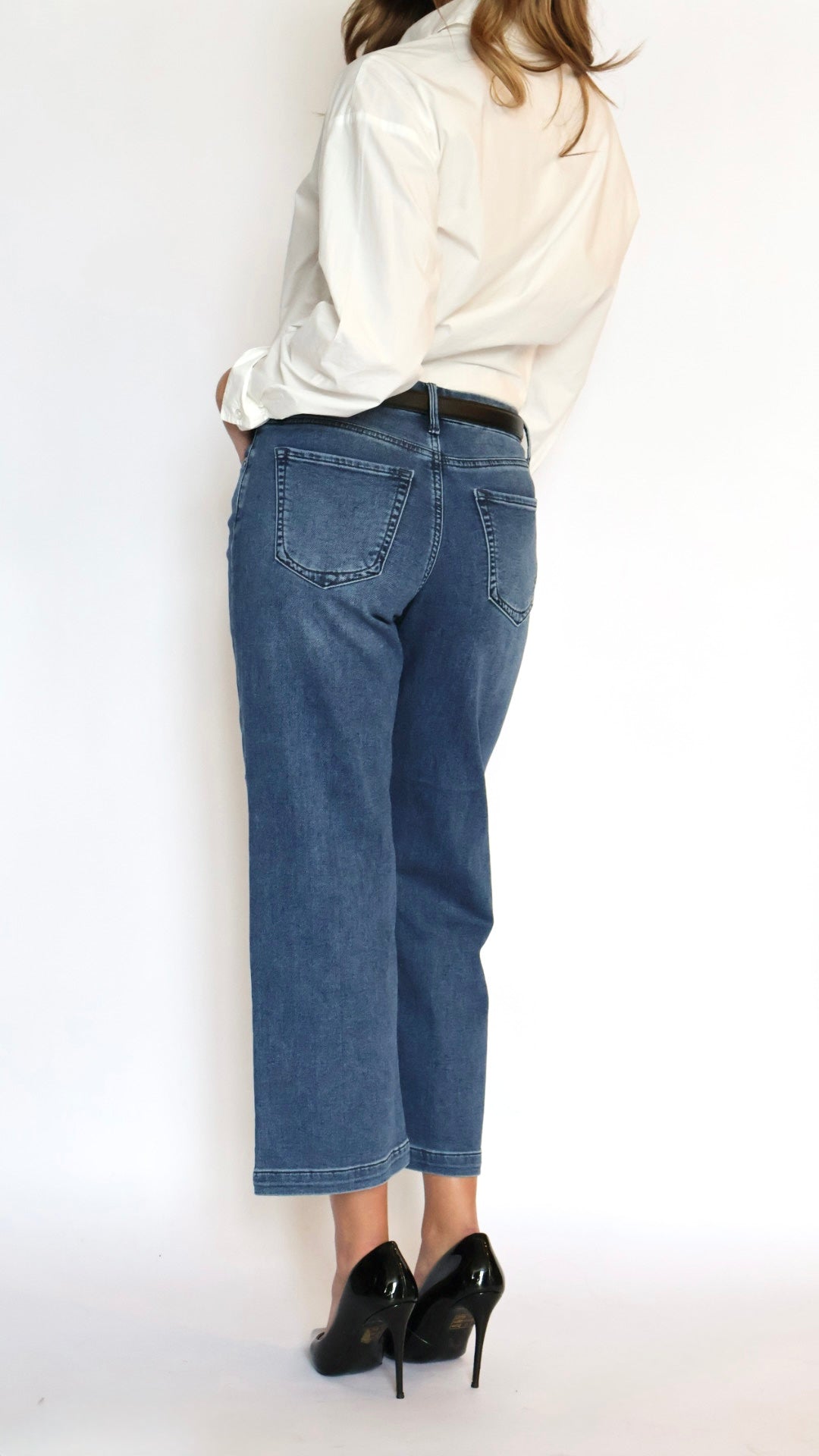 Just Black Denim: Cropped Wide Leg Sweat Pant Jeans