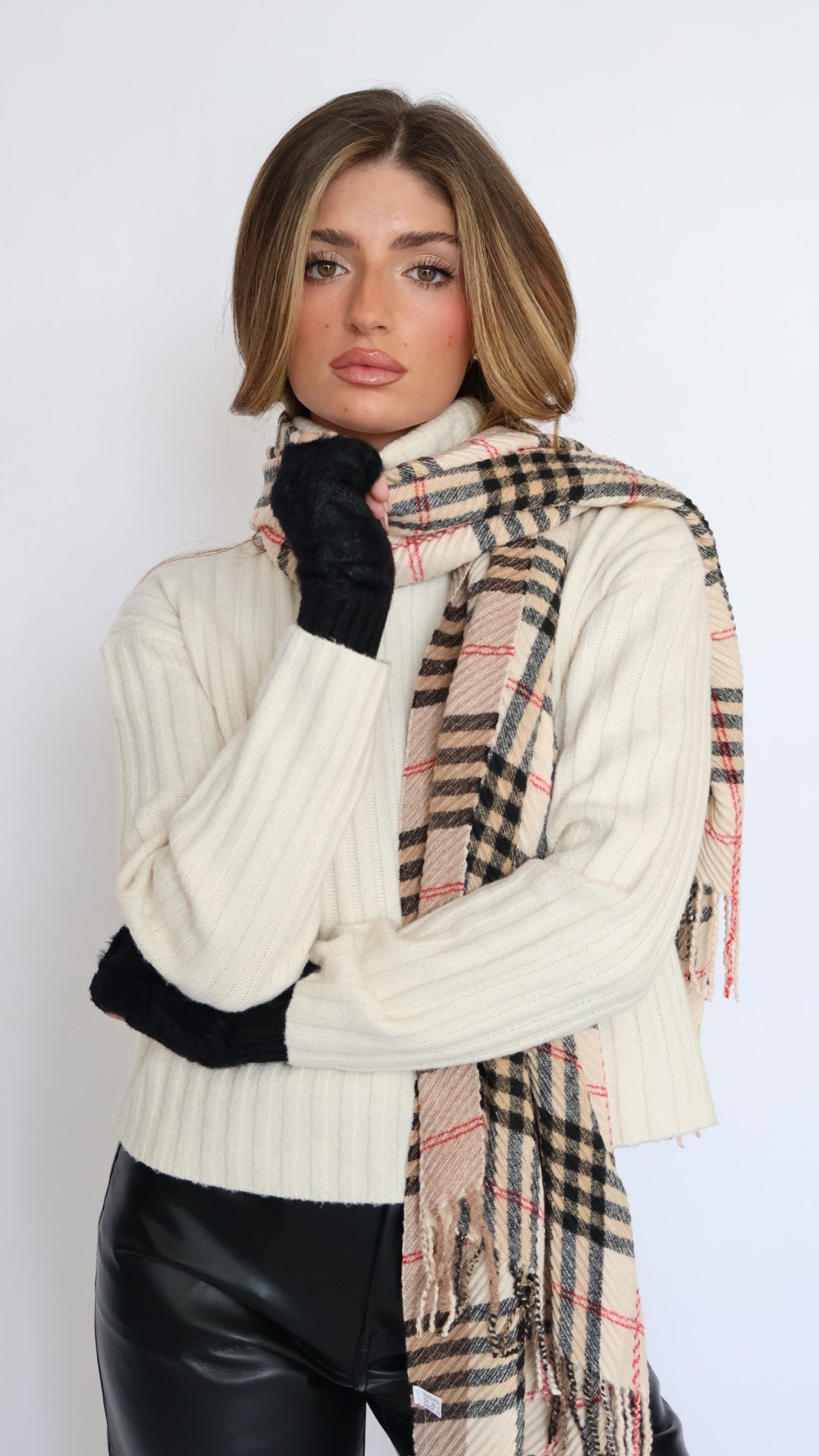 Plaid Oversized Winter Scarf