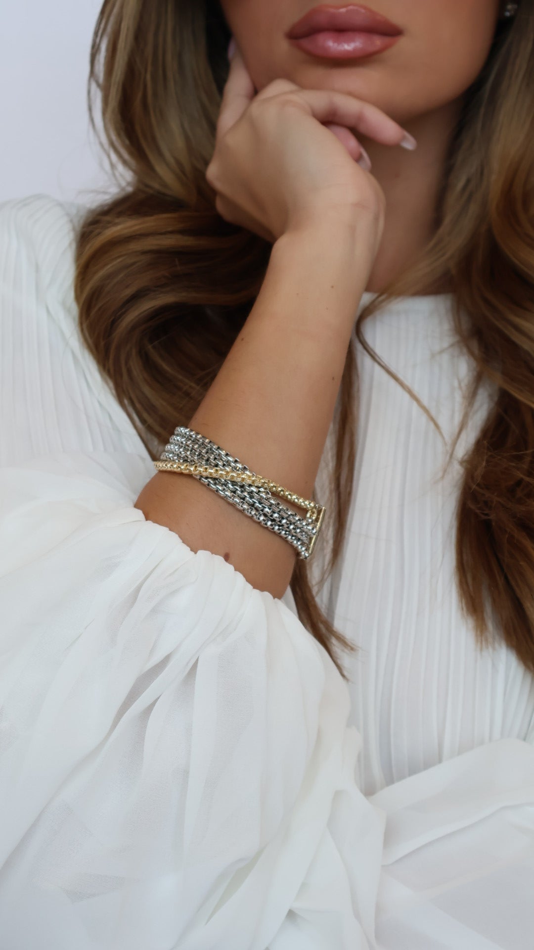 Magnetic Two Tone Bracelet
