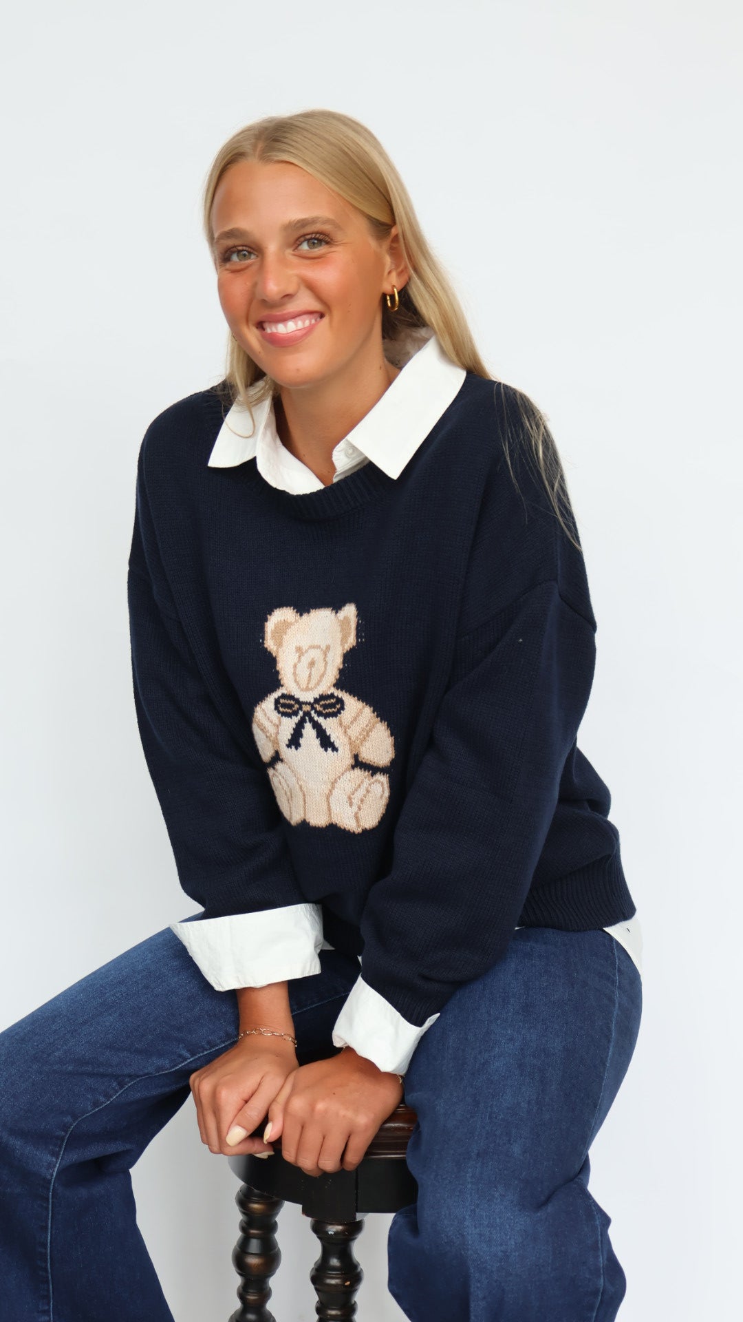 Oversized Polo Sweater