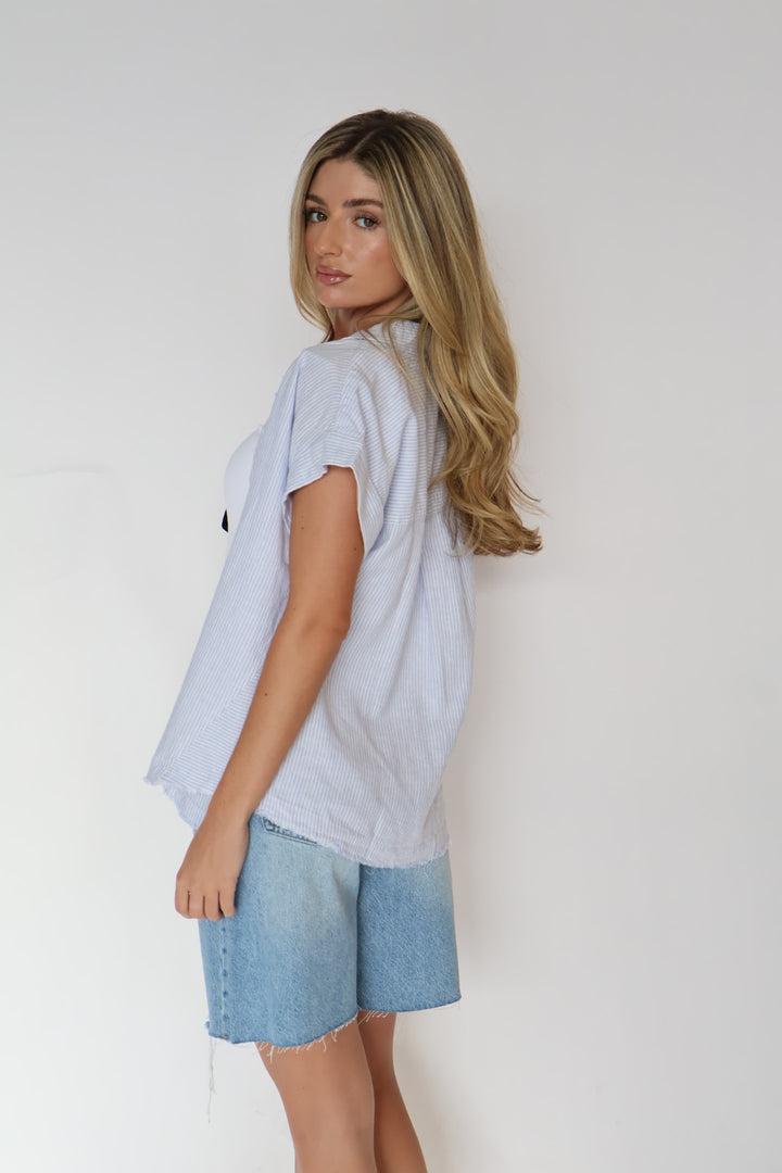 Short Sleeve Button Down Top