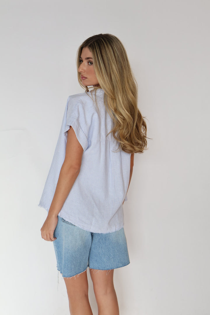 Short Sleeve Button Down Top