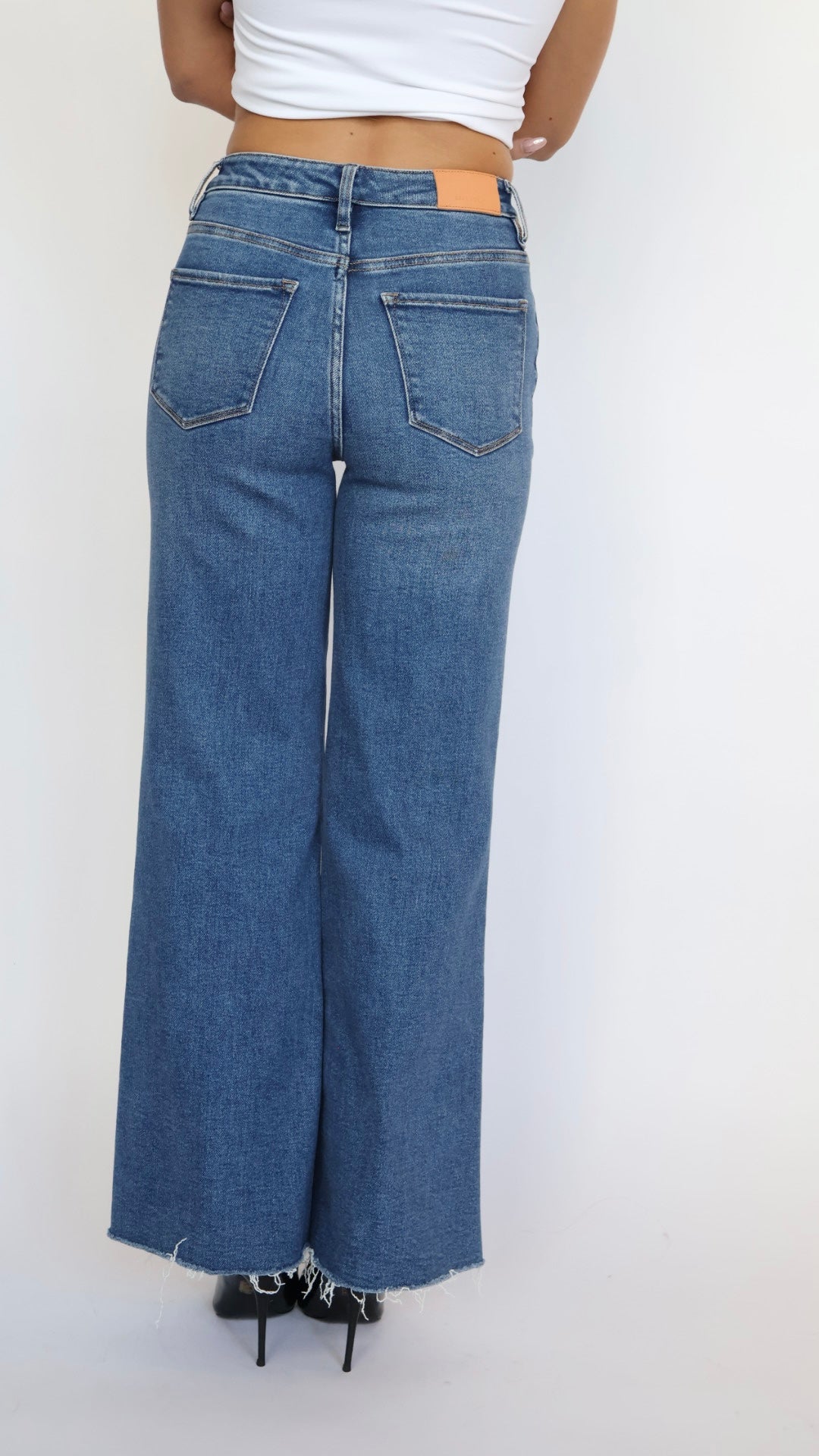 Dear John Denim Fiona Slim Wide Leg Jeans Midtown