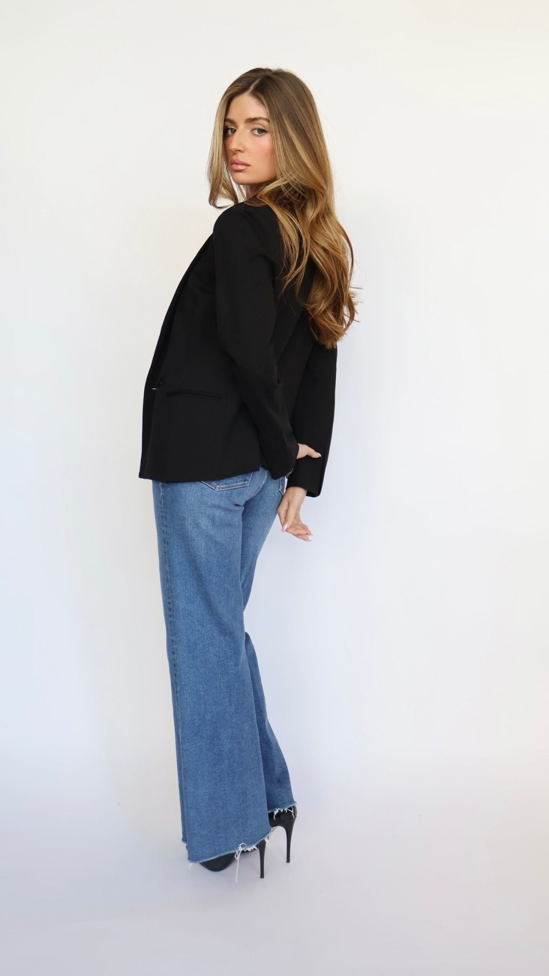 Dear John Denim Fiona Slim Wide Leg Jeans Midtown