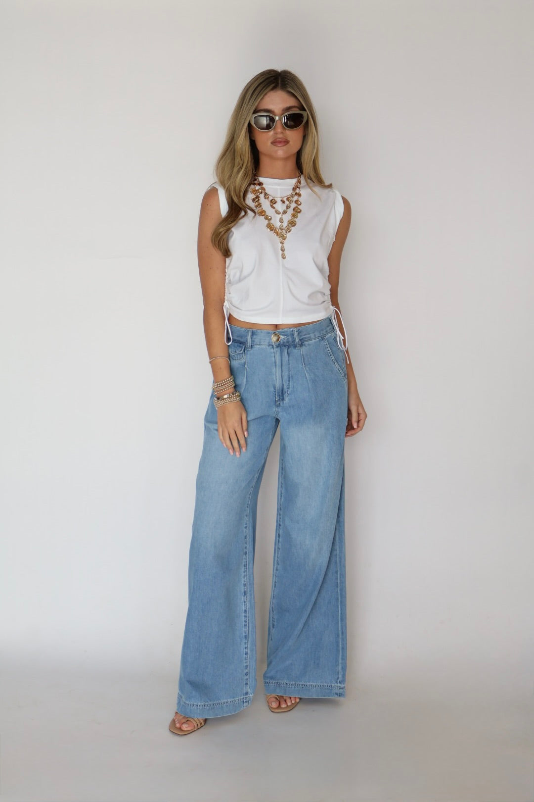 Habitual Pleated Denim Trouser
