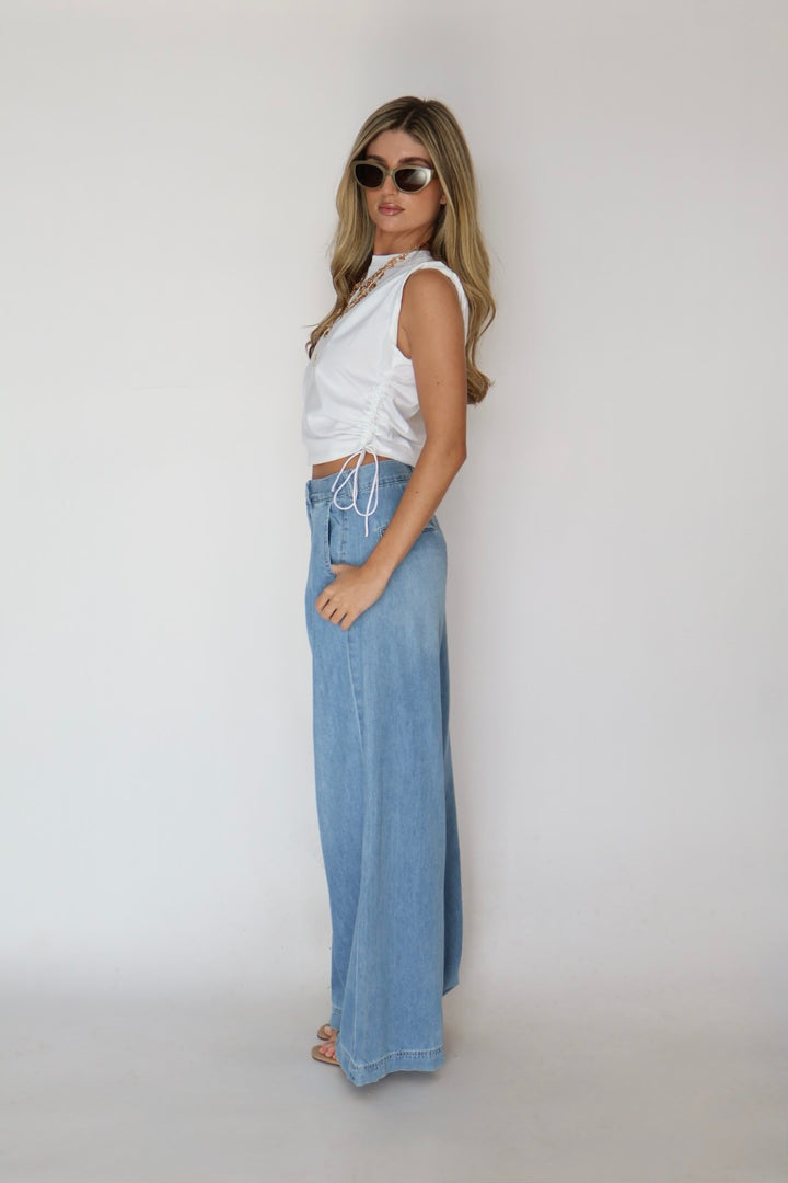 Habitual Pleated Denim Trouser