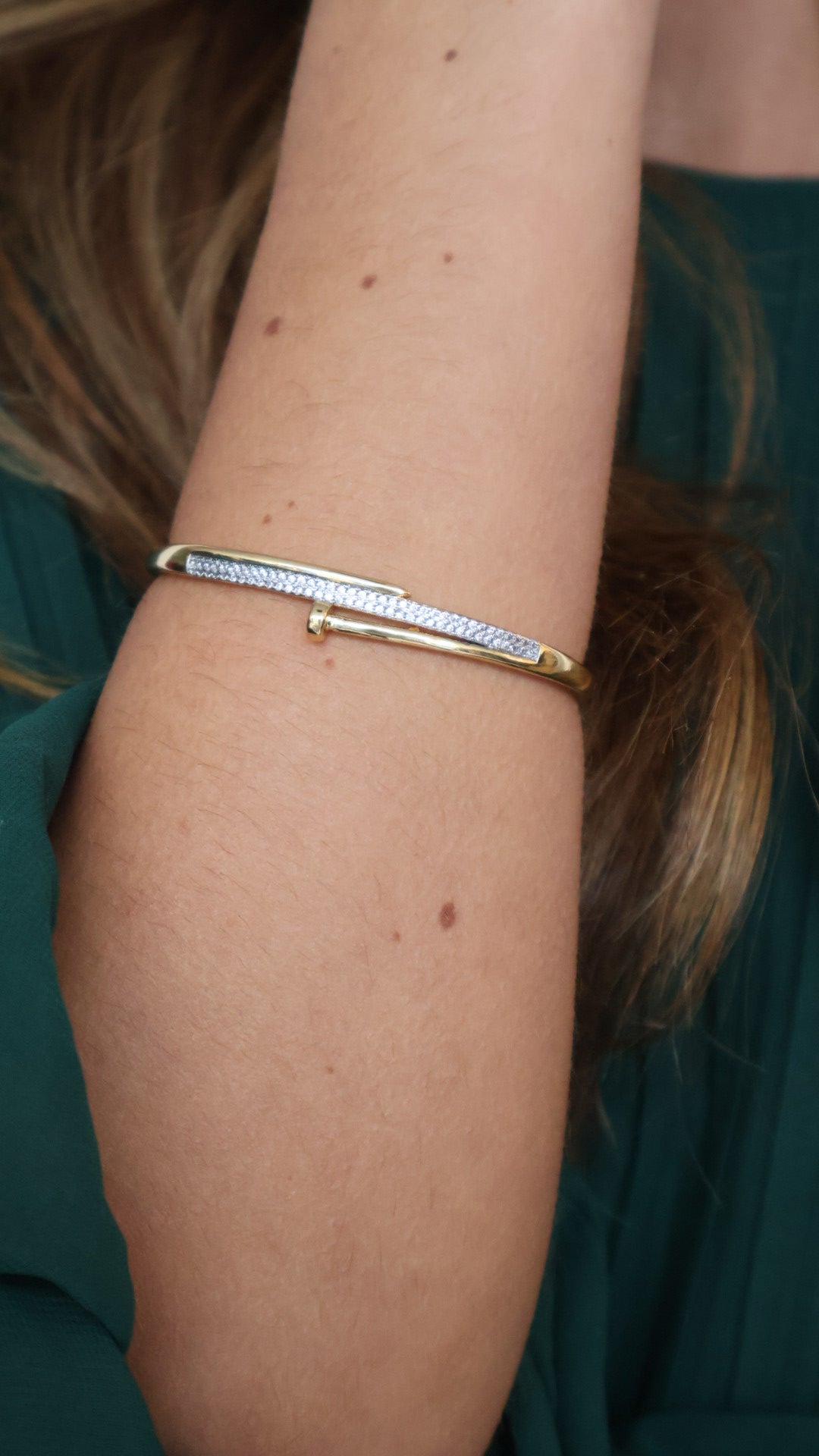 Gold Nail Bracelet