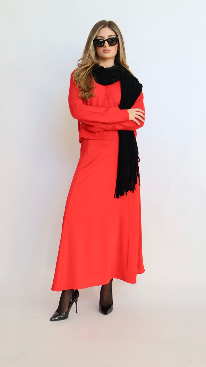 Z Supply Northpointe Satin Midi Skirt