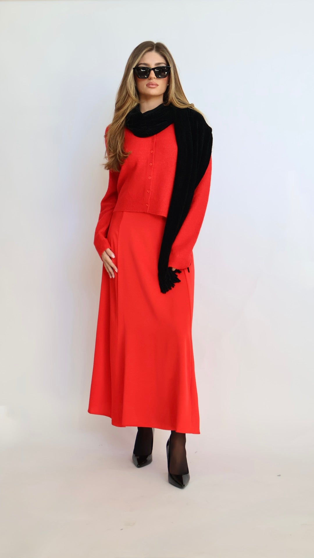 Z Supply Northpointe Satin Midi Skirt