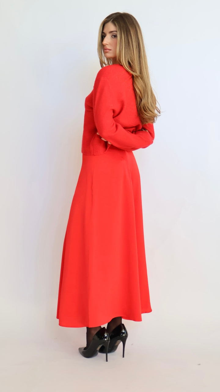 Z Supply Northpointe Satin Midi Skirt