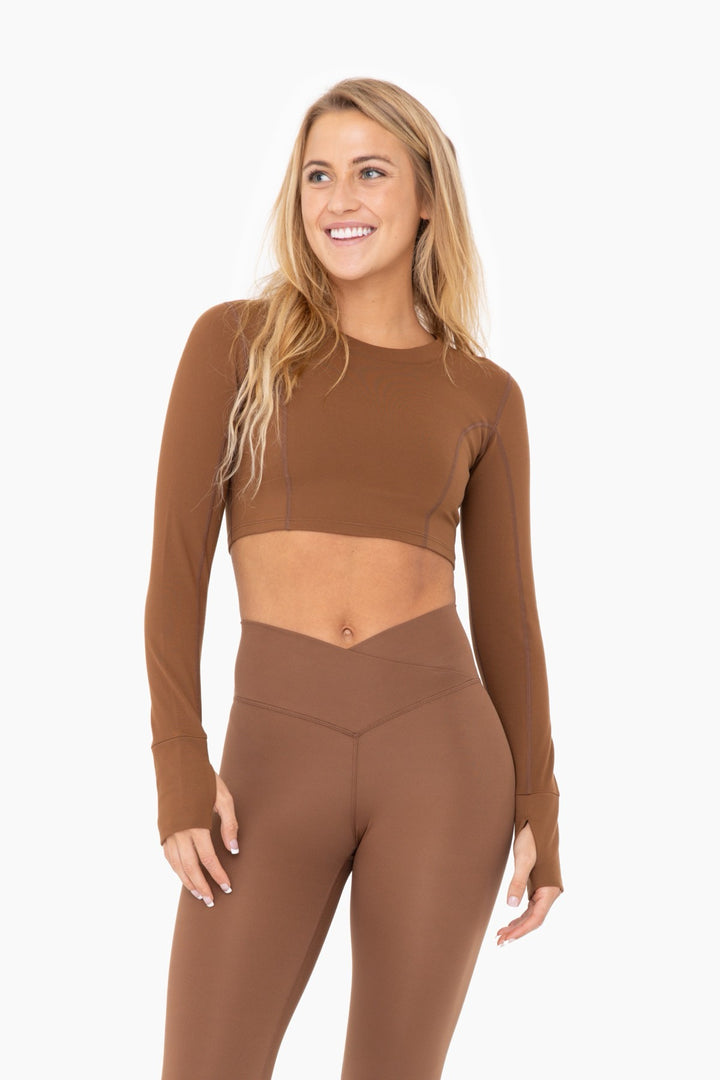 Cropped Long Sleeve Active Top