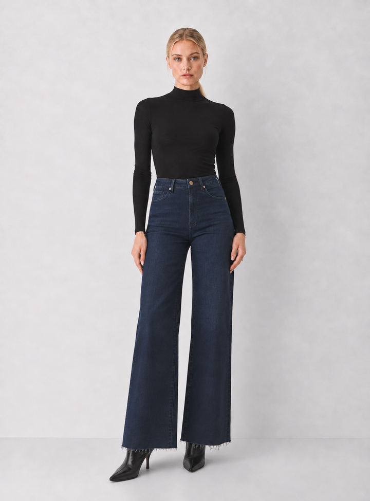 Dear John Fiona Wide Leg Jeans - Inkwell