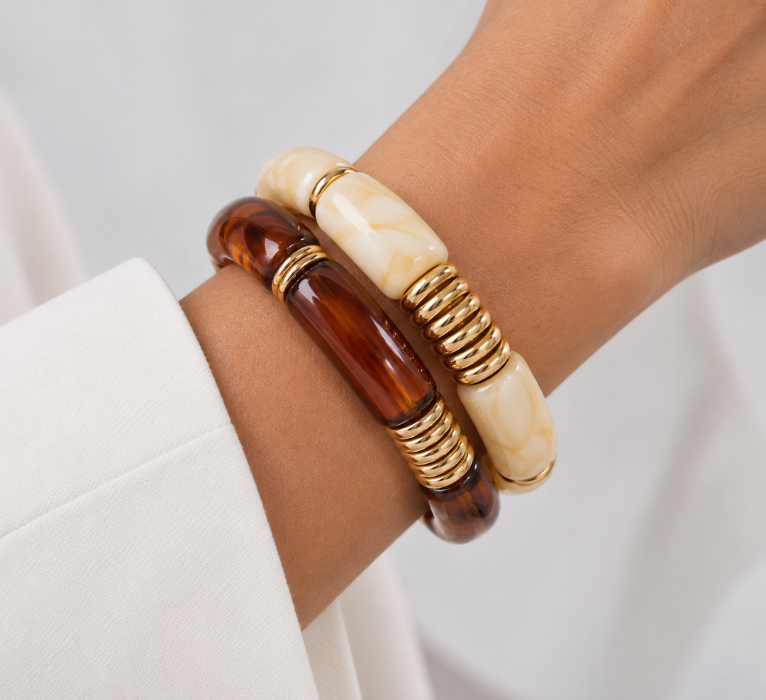 Chunky Resin Bangle Set