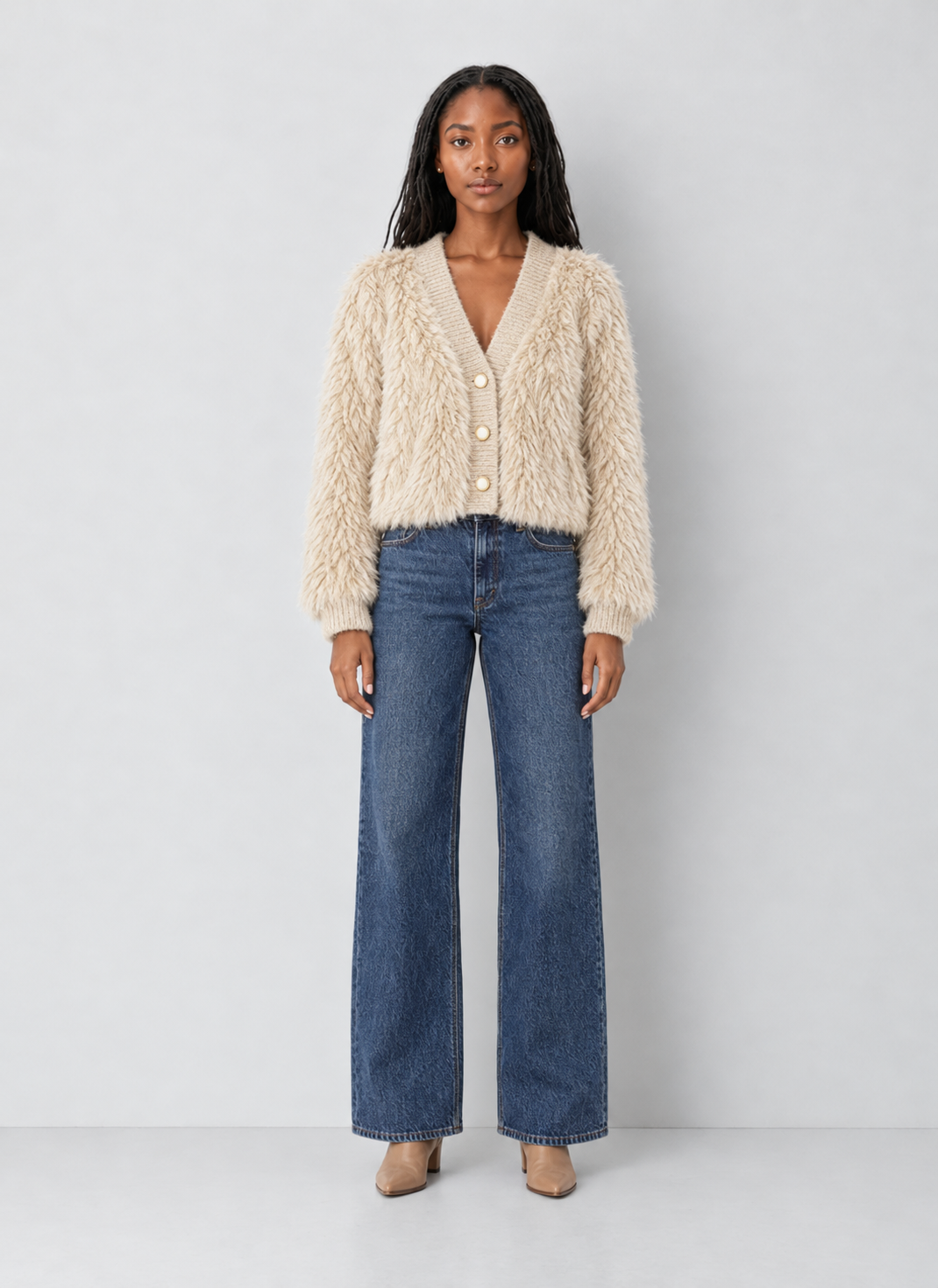 Faux Fur Cardigan