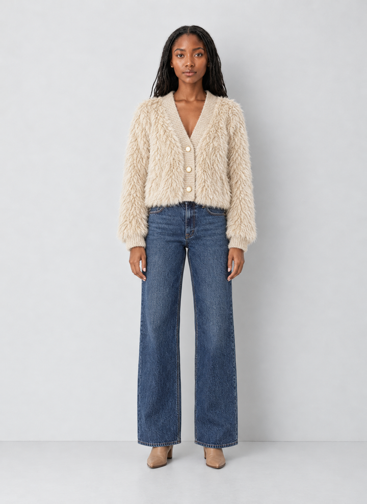 Faux Fur Cardigan
