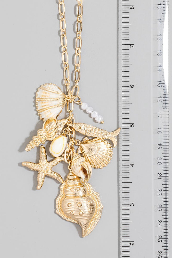 Preorder Sea Charm Cluster Necklace