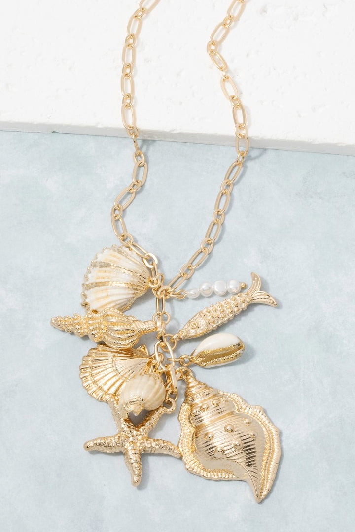 Preorder Sea Charm Cluster Necklace