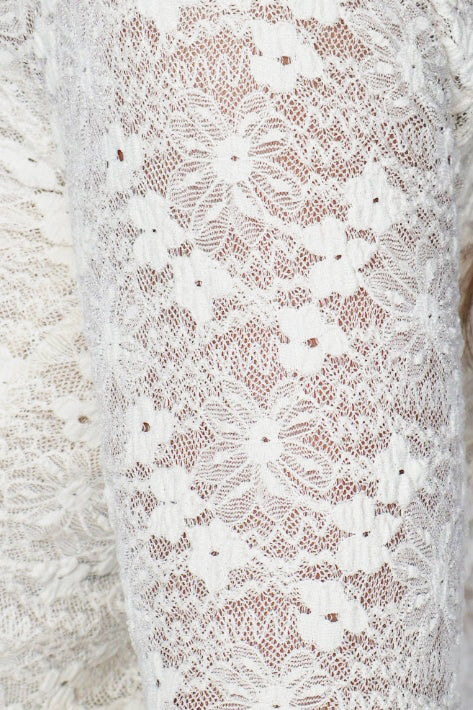 Emerson Textured Mock Neck Mesh Top