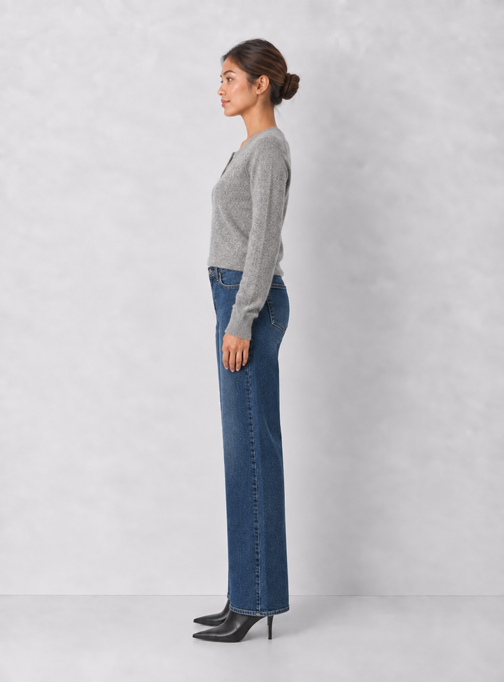 Just Black Denim Avery Mid Rise Slim Wide Leg