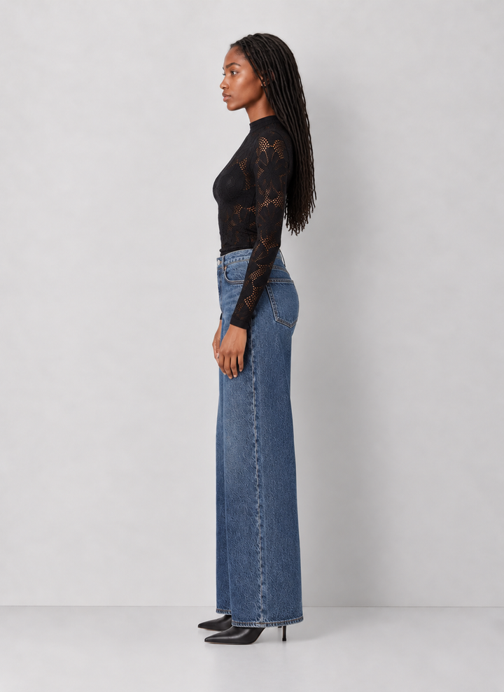 Jacquard Fishnet Layering Top
