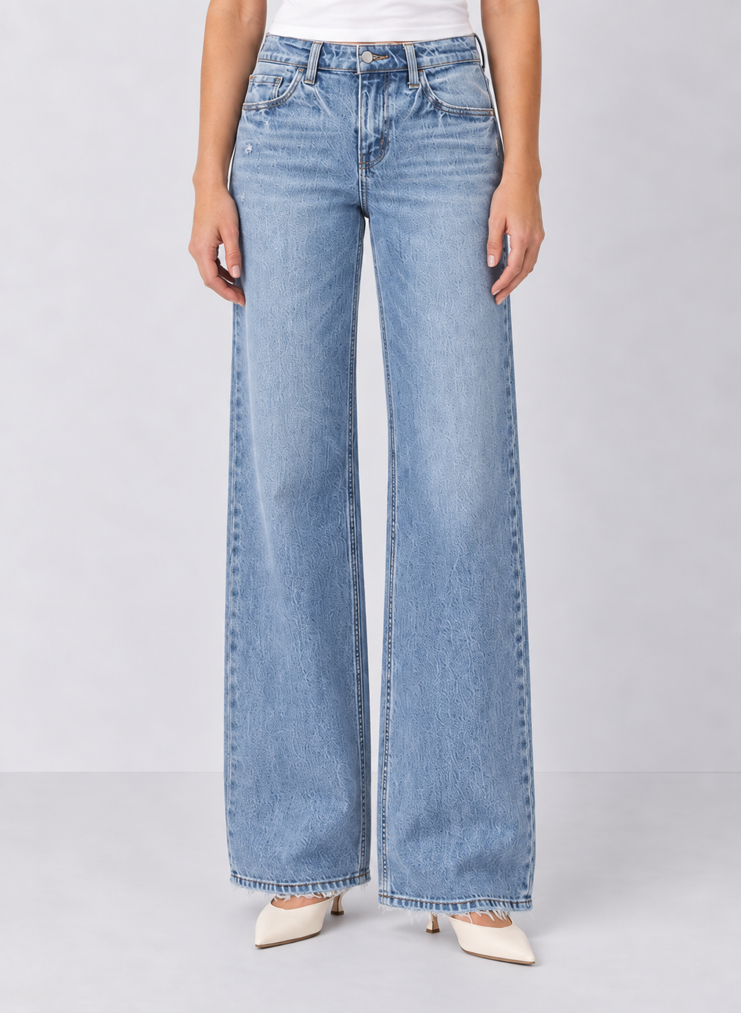Vervet Emily Mid Rise Slim Wide Leg