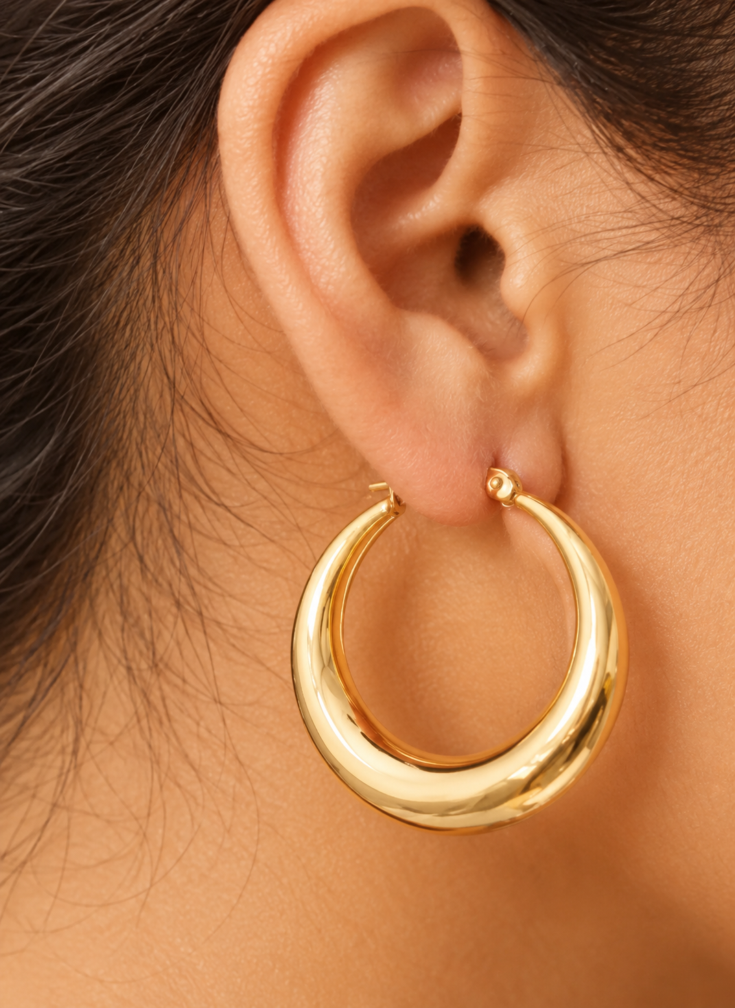 Classic Large Hoop Earring