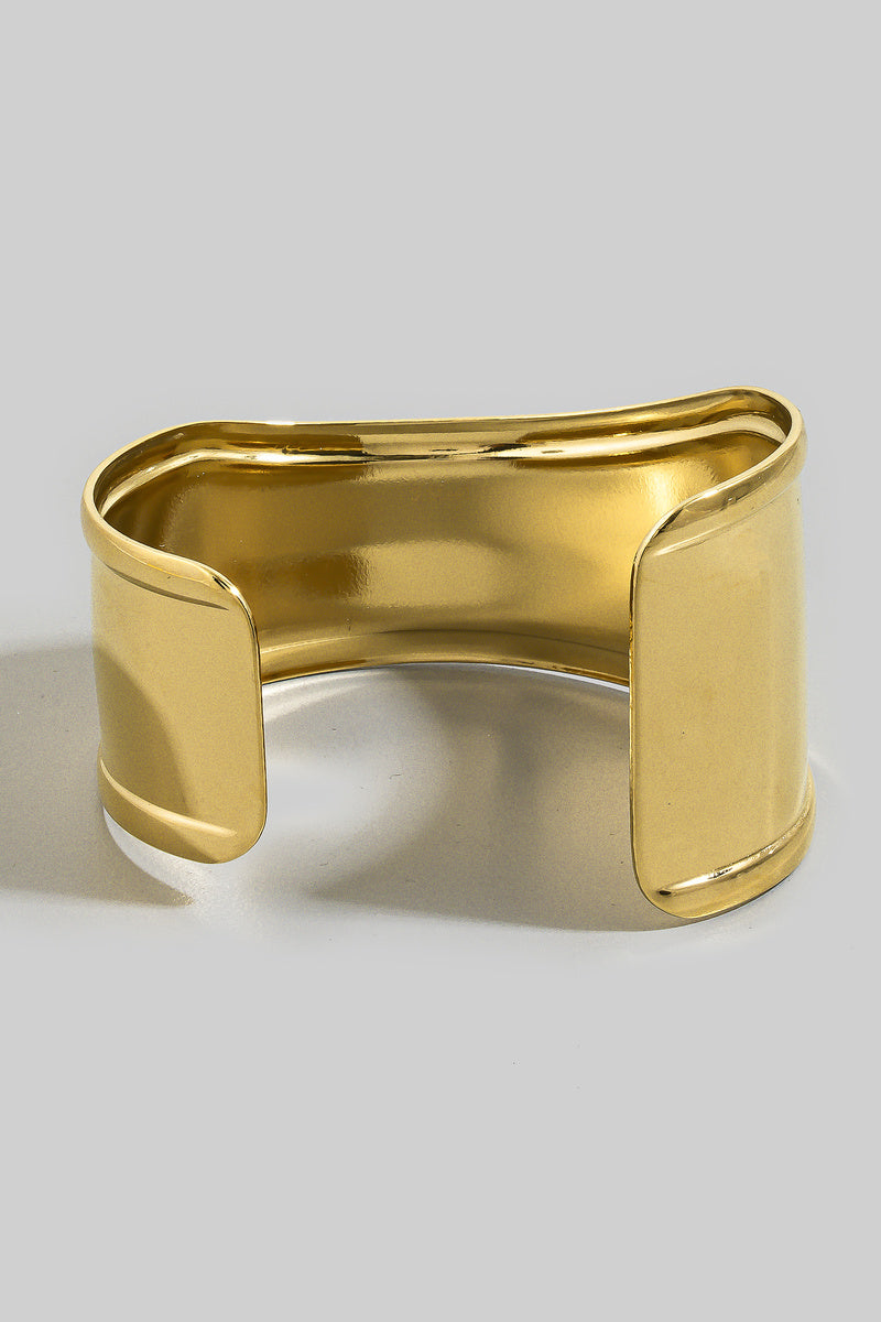 Wide Smooth Open Cuff Bracelet