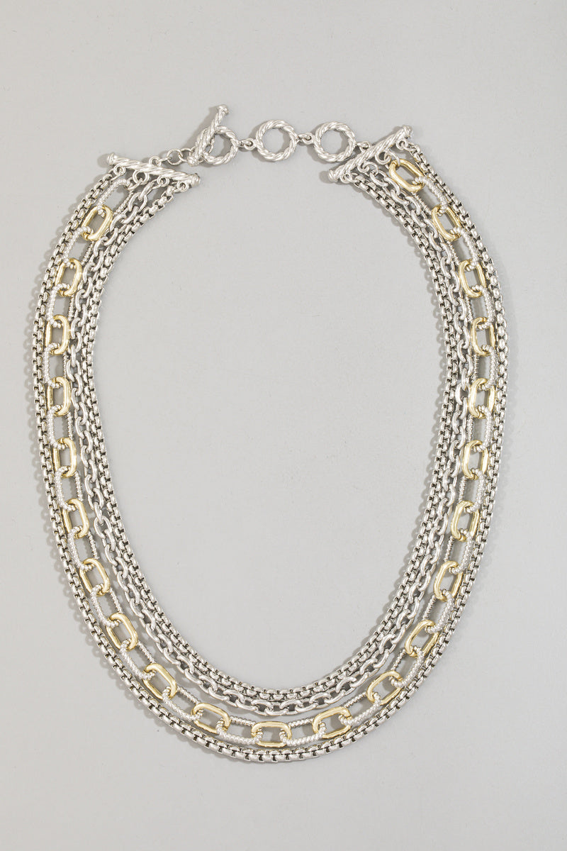 The Mixed Chain Toggle Necklace