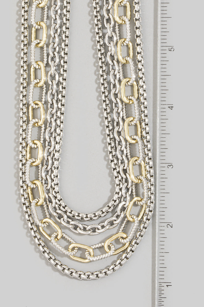The Mixed Chain Toggle Necklace