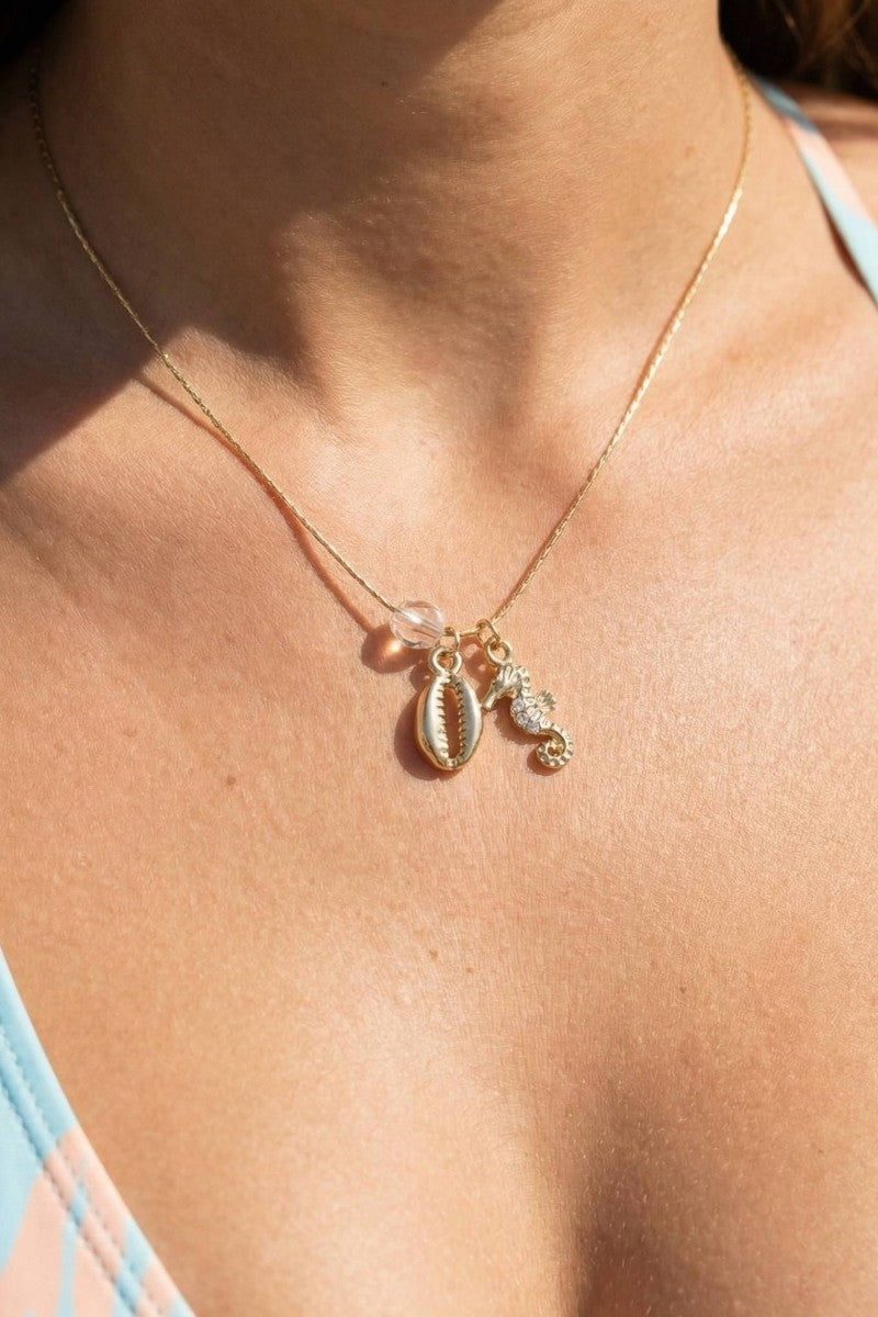 Preorder Seashell Seahorse Pendant Necklace