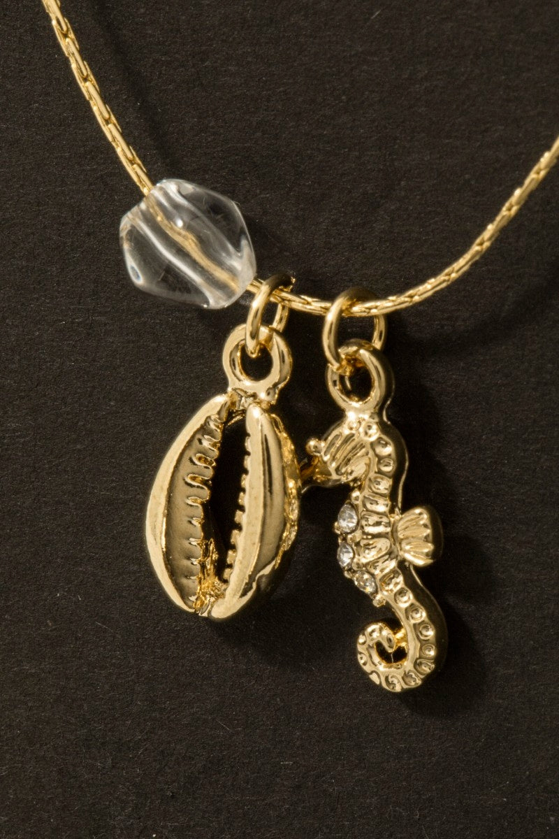 Preorder Seashell Seahorse Pendant Necklace
