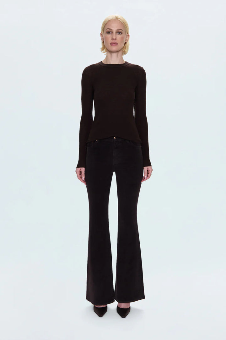 Pistola Kinsley Mid Rise Ultra Flare Pant - Mocha
