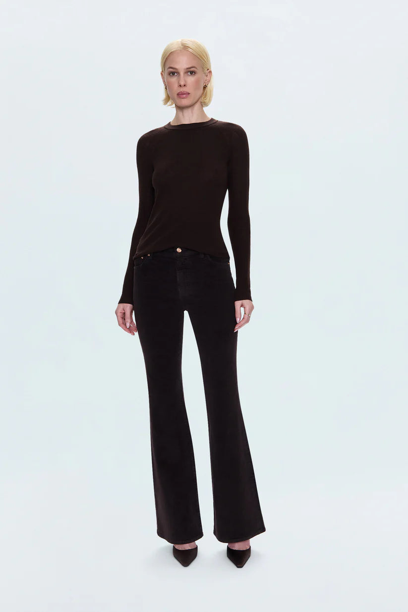 Pistola Kinsley Mid Rise Ultra Flare Pant - Mocha