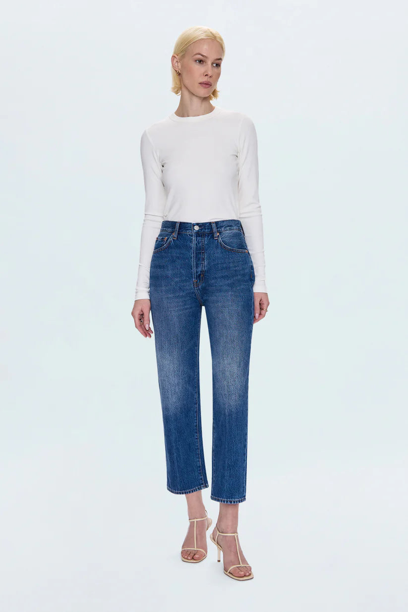 Pistola Cassie Crop Super High Rise Straight Jeans - Fairview