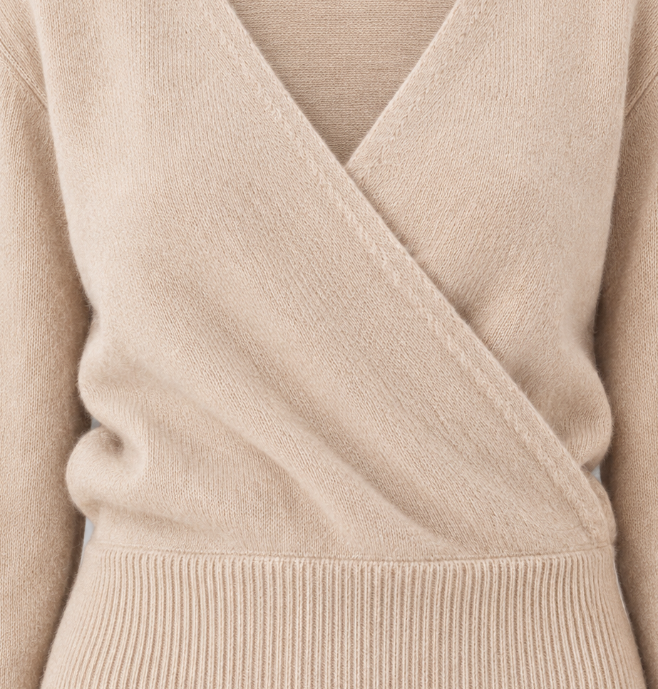 V Neck Wrap Sweater