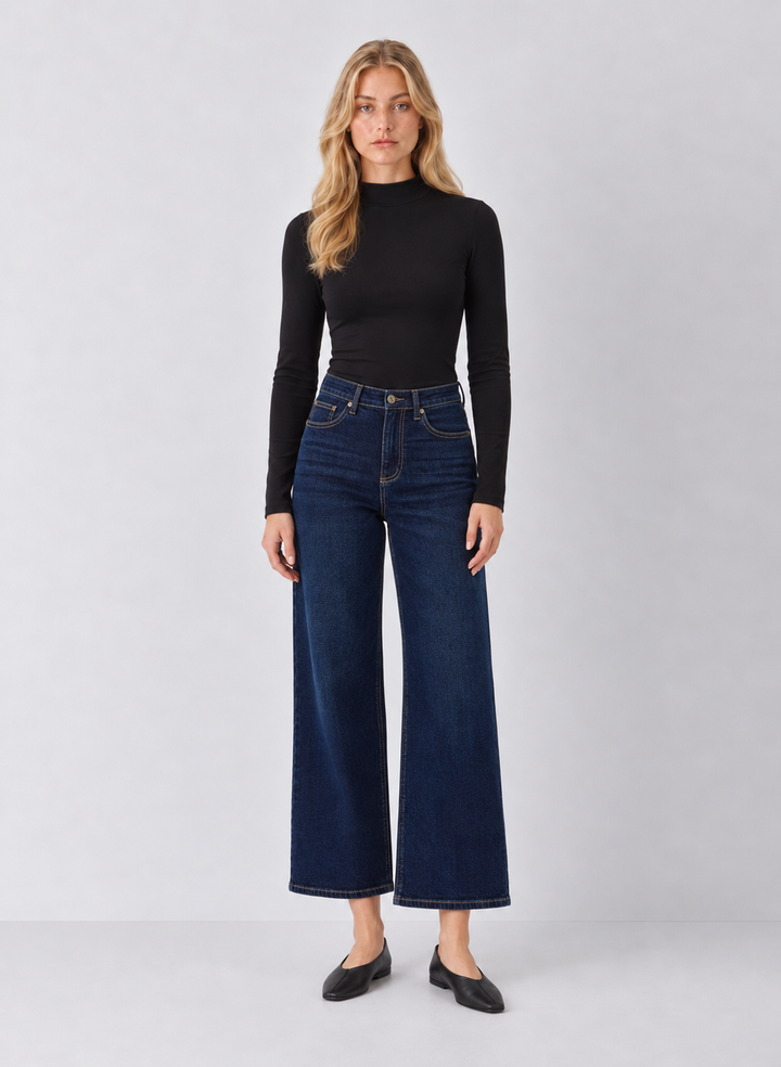 Judy Blue Alix High Waist Petite Wide Leg Jeans