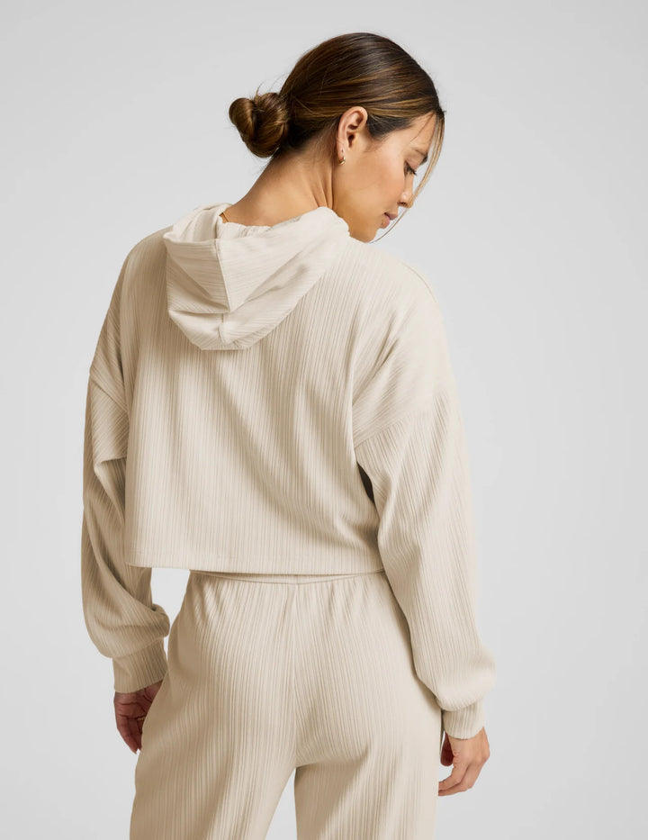 Beyond Yoga Breathe Easy Ribbed Cropped Hoodie