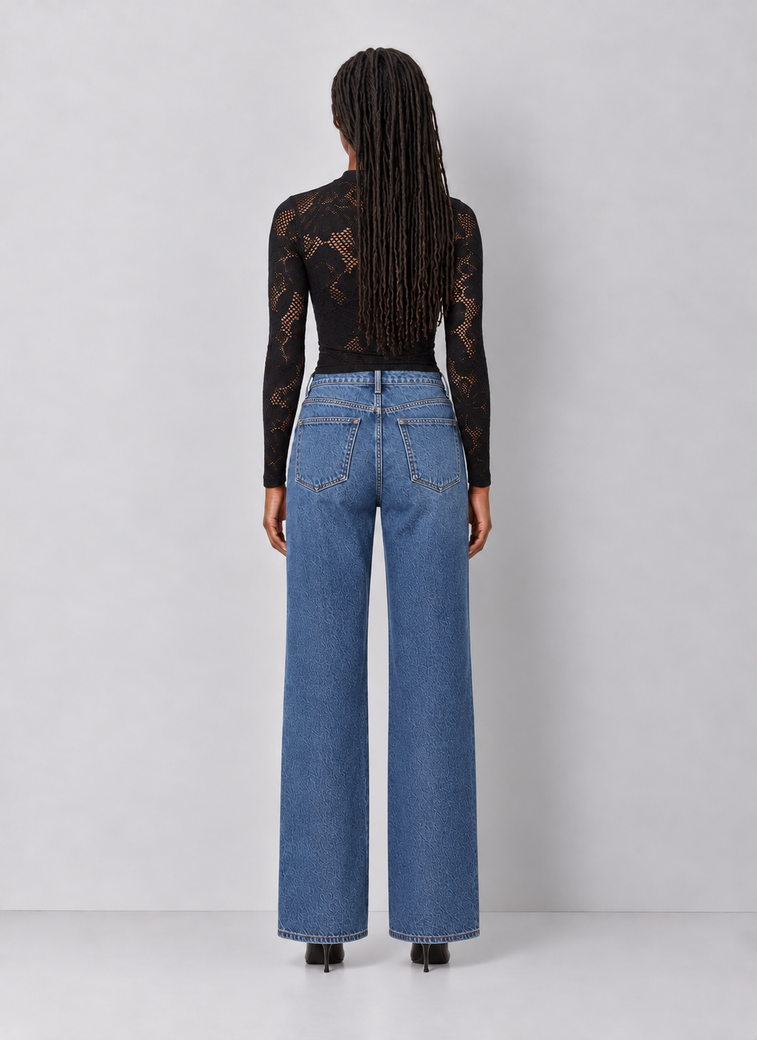 Jacquard Fishnet Layering Top