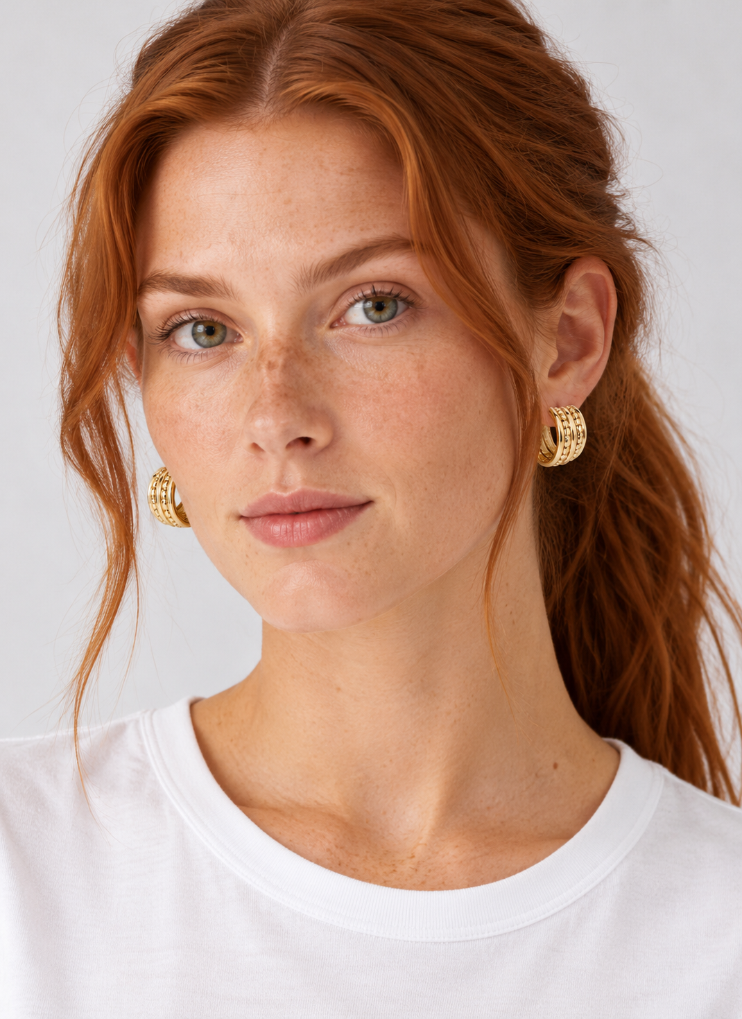 Tessa Textured Hoop Earring