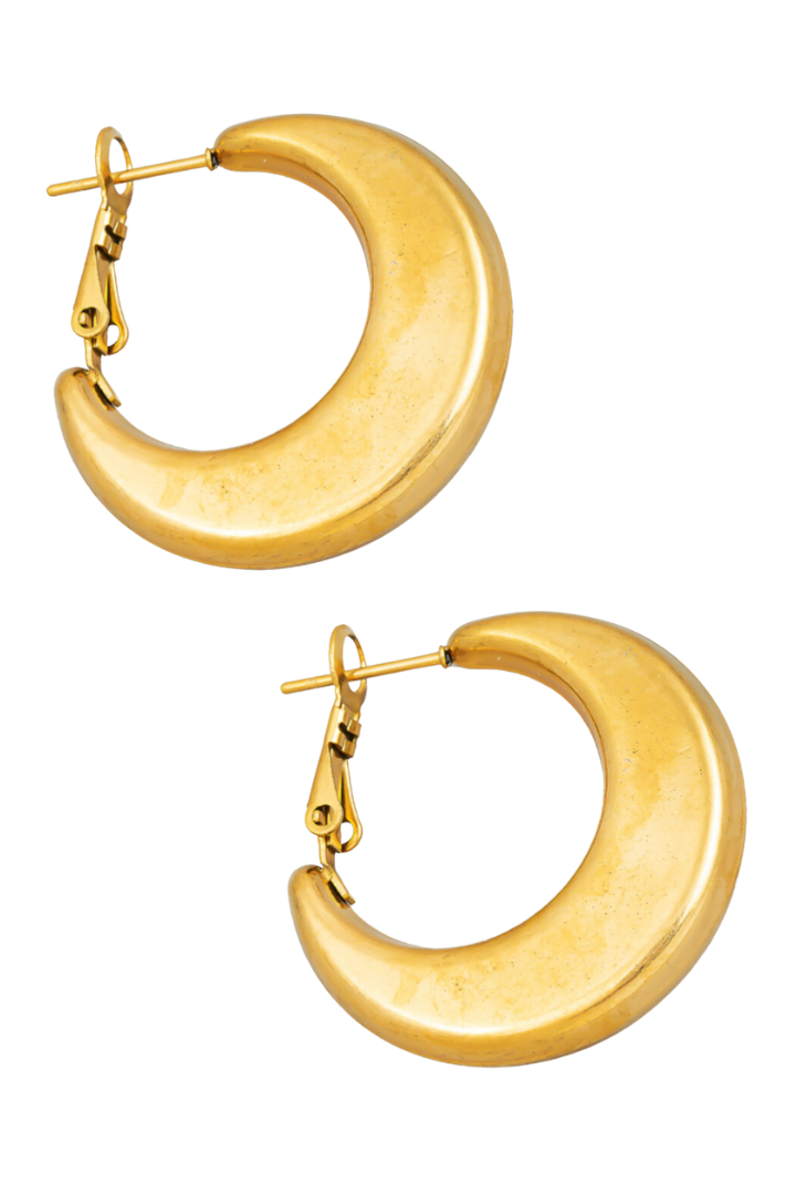 Crescent Hoop Earrings