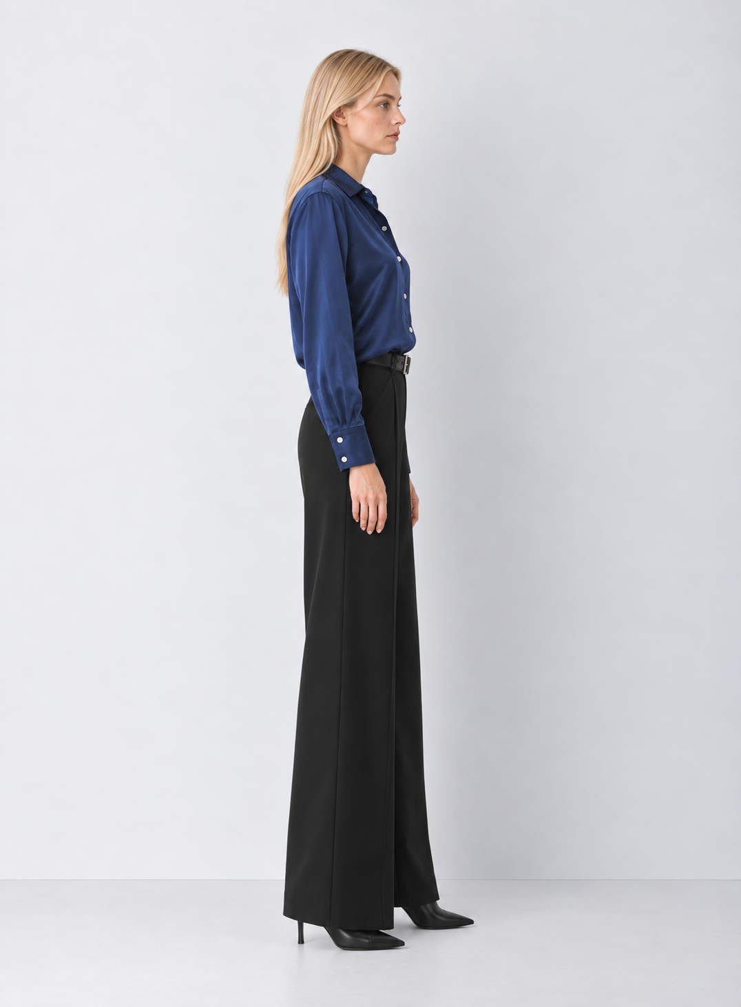 Satin Long Sleeve Blouse