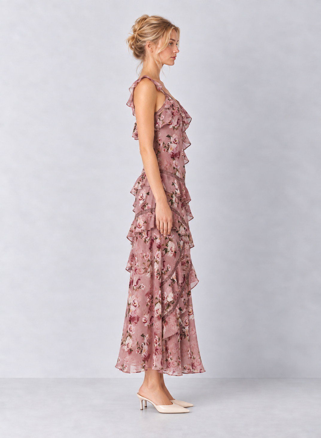 ASTR Megan Ruffle Maxi Dress