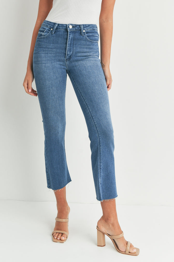 Just Black Denim Tonal Crop Flare Denim